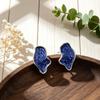 Irregular special-shaped hand-painted enamel colored stud earrings commuting daily versatile personality niche earrings
