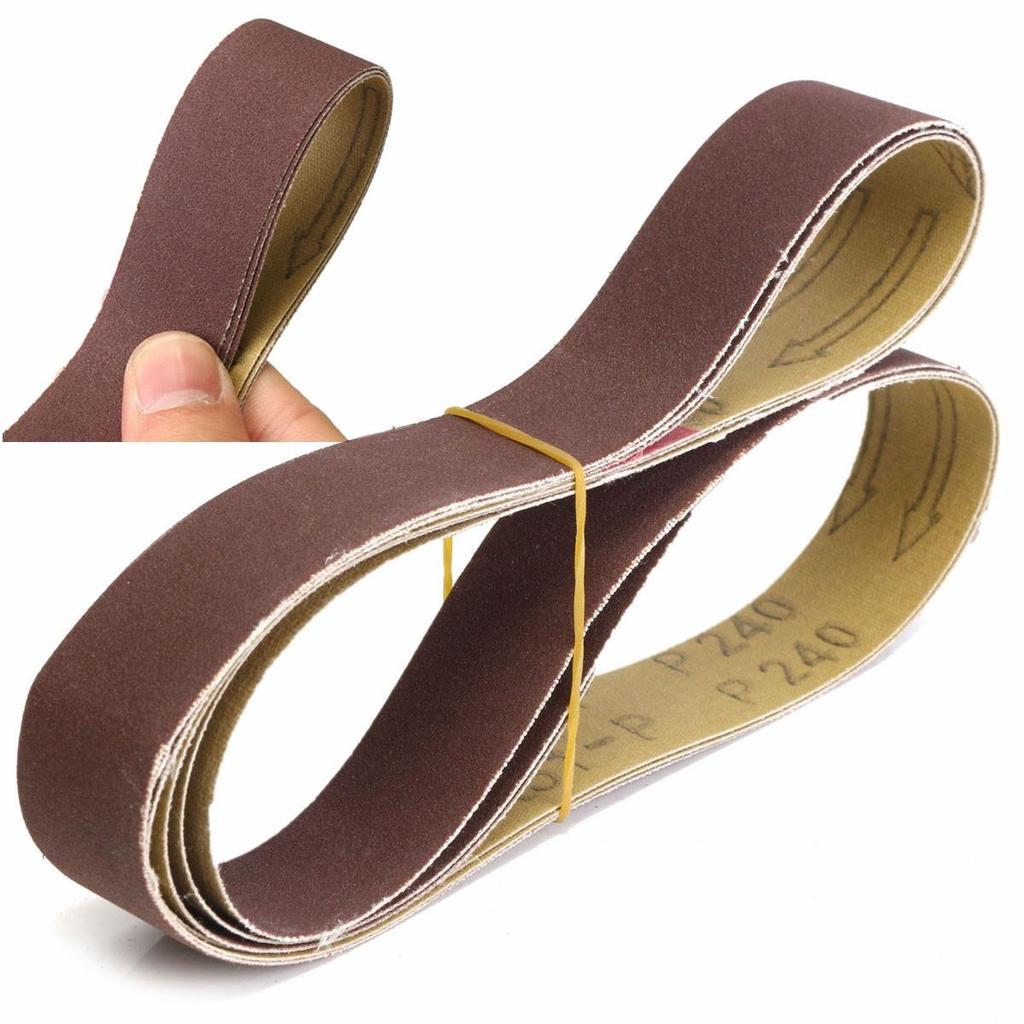 3 pack 1" x 30" Sanding Belts, 240 Grit AL Oxide 762 x 25mm uygun