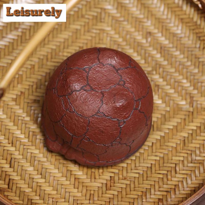 170ml autentický hliněný čajový šálek z fialového Yixingu, ručně vyráběná čajová miska s vzorem Lingzhi a surovým hliněným bahnem, mistrovský šálek Zisha, čajová sada na míru