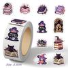 500Pcs/Roll Witches Love To Read - Mysterious Purple Kids Rewards Stickers - DIY Scrapbooks Album Decor Sealing Label Decals