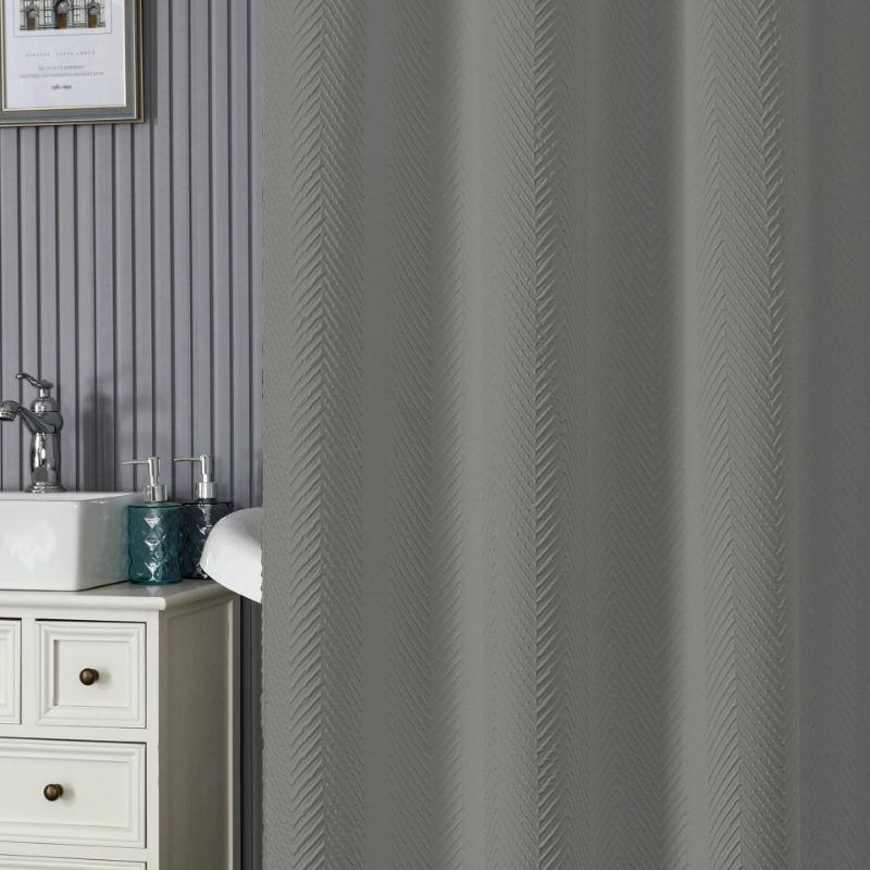 Wodoodporny do łazienki Bez wiercenia Partycja Zestaw zasłon prysznicowych Zasłony prysznicowe Odporny na pleśń Zasłona prysznicowa z 12 haczykami