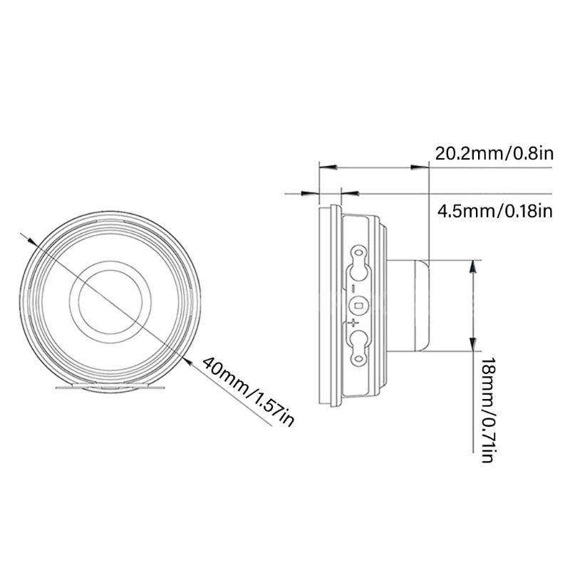40mm Double Magnetic Full Ranged Internal Magnetic Mini Speaker Neodymium For Wireless Speaker Light Sound System
