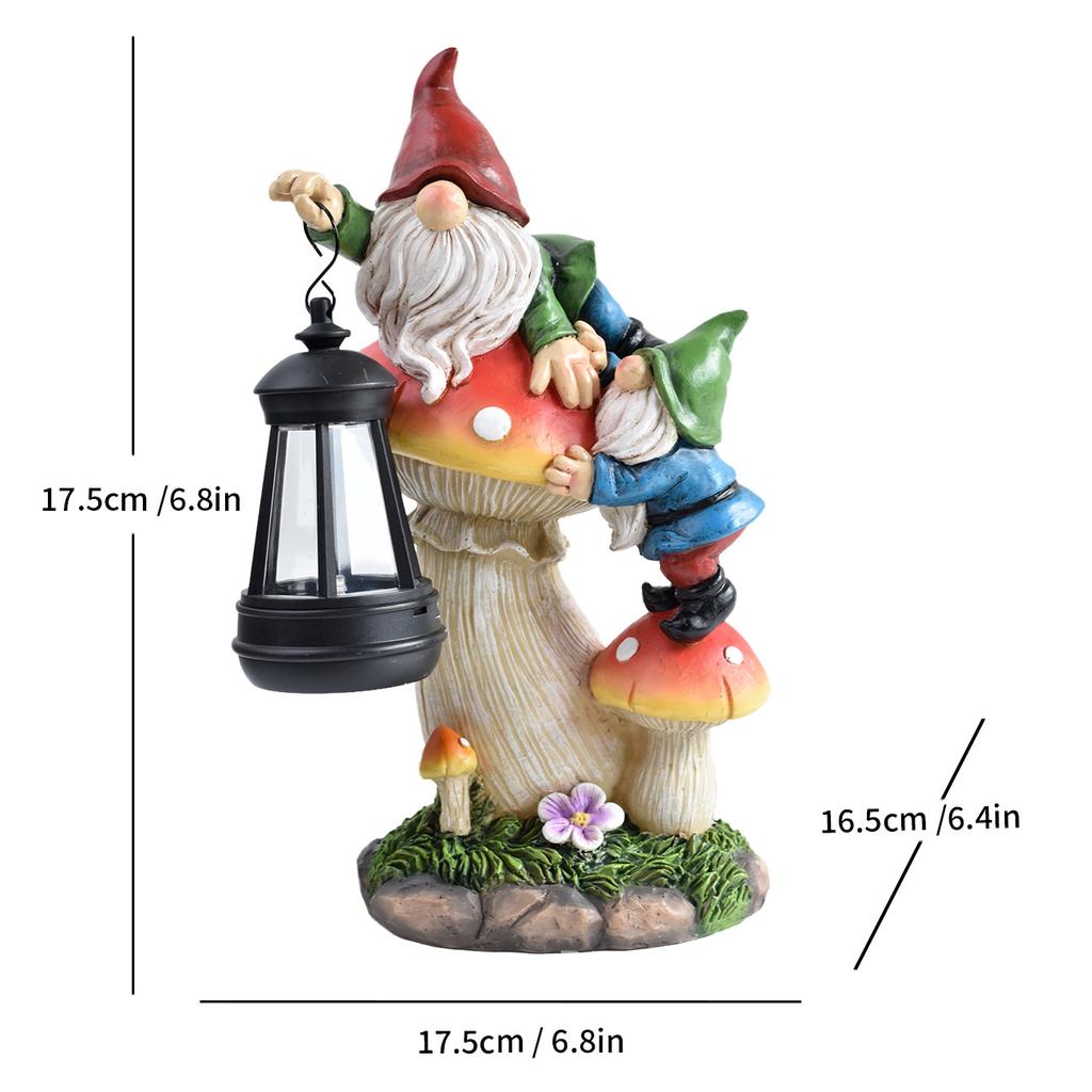 JYL TS/120,Flocked Elf Solar Garden Night Light American Figurine for Villa Outdoor Garden Resin Craft