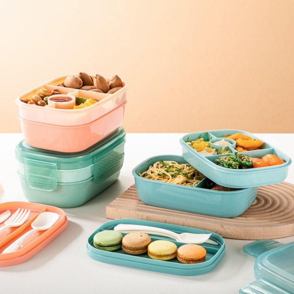 Leak-Proof Lunch Container 3 Layer Salad Box Microwavable Food Storage Box  Worker