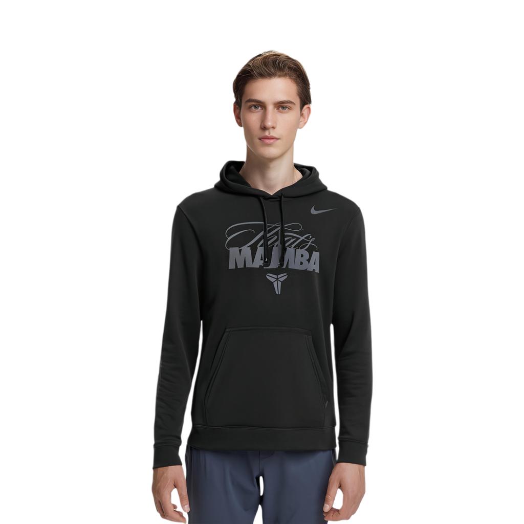Nike Letter Print Hooded Pullover Fleece Lined Long Sleeved Sweatshirt Men's Black HQ2112-010