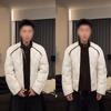 Mens Trendy Casual Cotton Puffer Jacket Loose Fit Winter Warmth Solid Color Basic Style