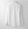 Men's Casual Long Sleeve Cotton Linen Shirt with Turn-Down Collar - Lightweight, Loose Fit for Spring & Autumn.