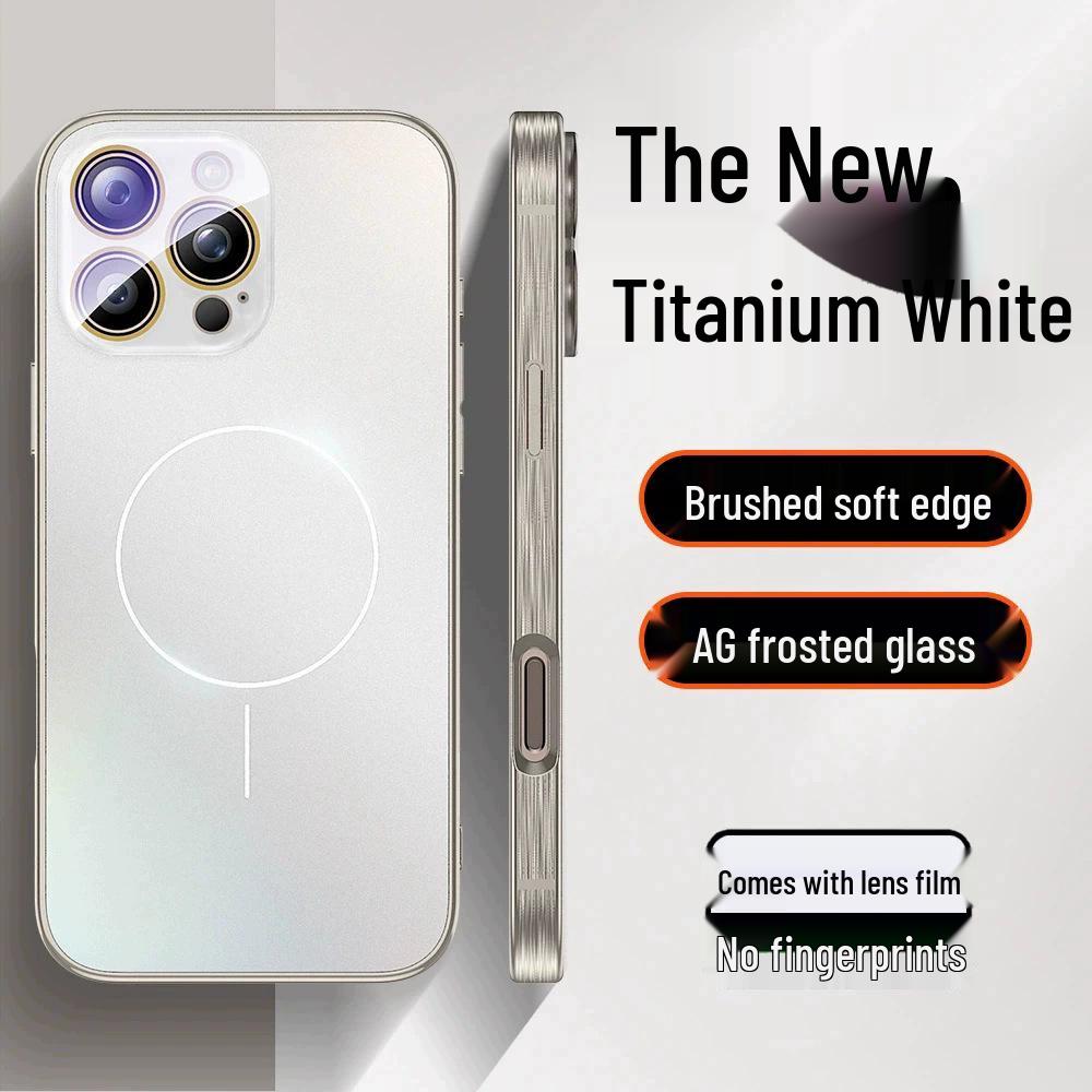 

Матовый магнитный чехол для iPhone 16PRO: Тонкий, Гальванизированный, Матовый Мягкий Край с Кольцом для iPhone 15. iPhone 12