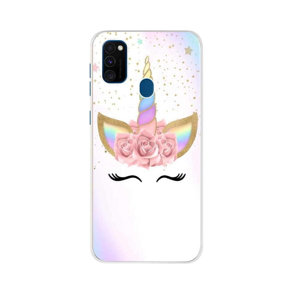 For Samsung Galaxy M21 Case Samsung M30s Soft Slim Cute Painted Phone Back Cover For Samsung M21 M 21 M215F Cases Bumper Fundas