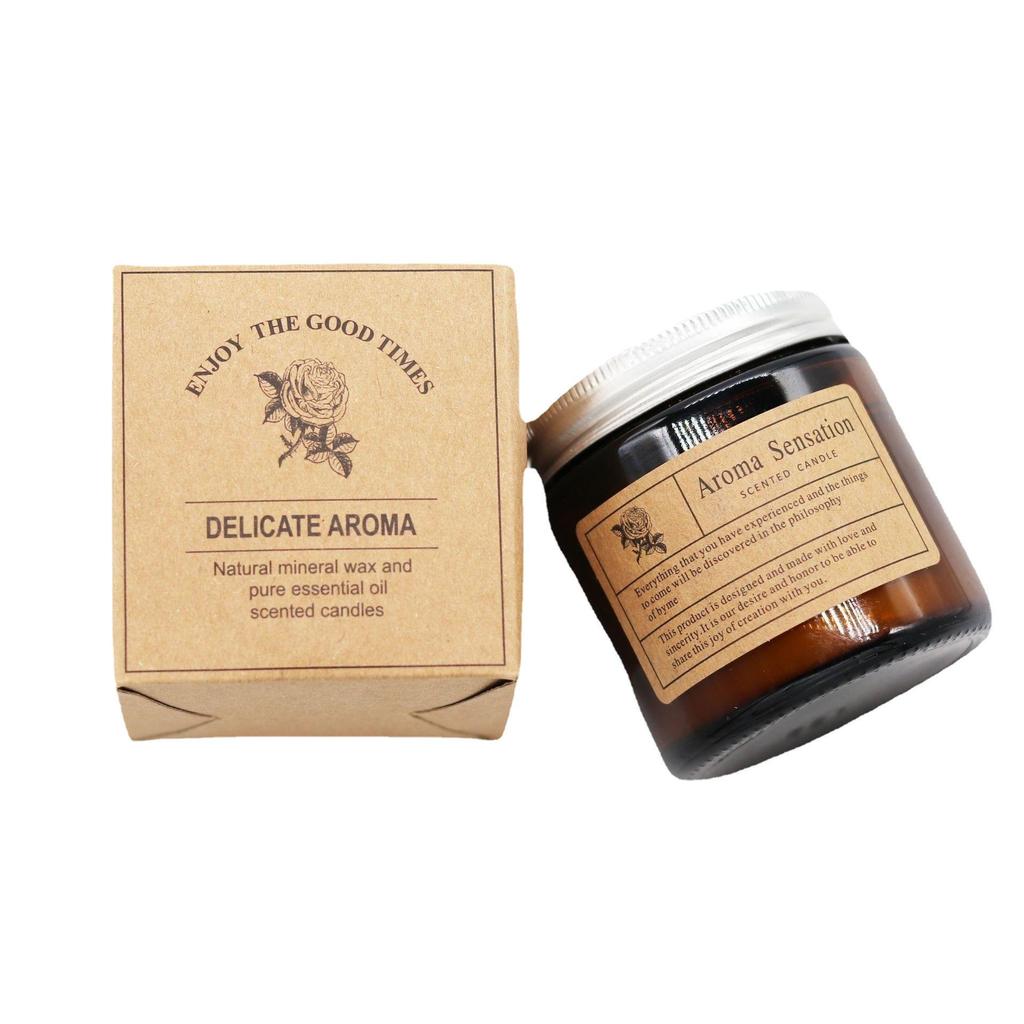 Aromatherapy Plant Essential Oil Candles in Glass Cups - Home Fragrance and Souvenir