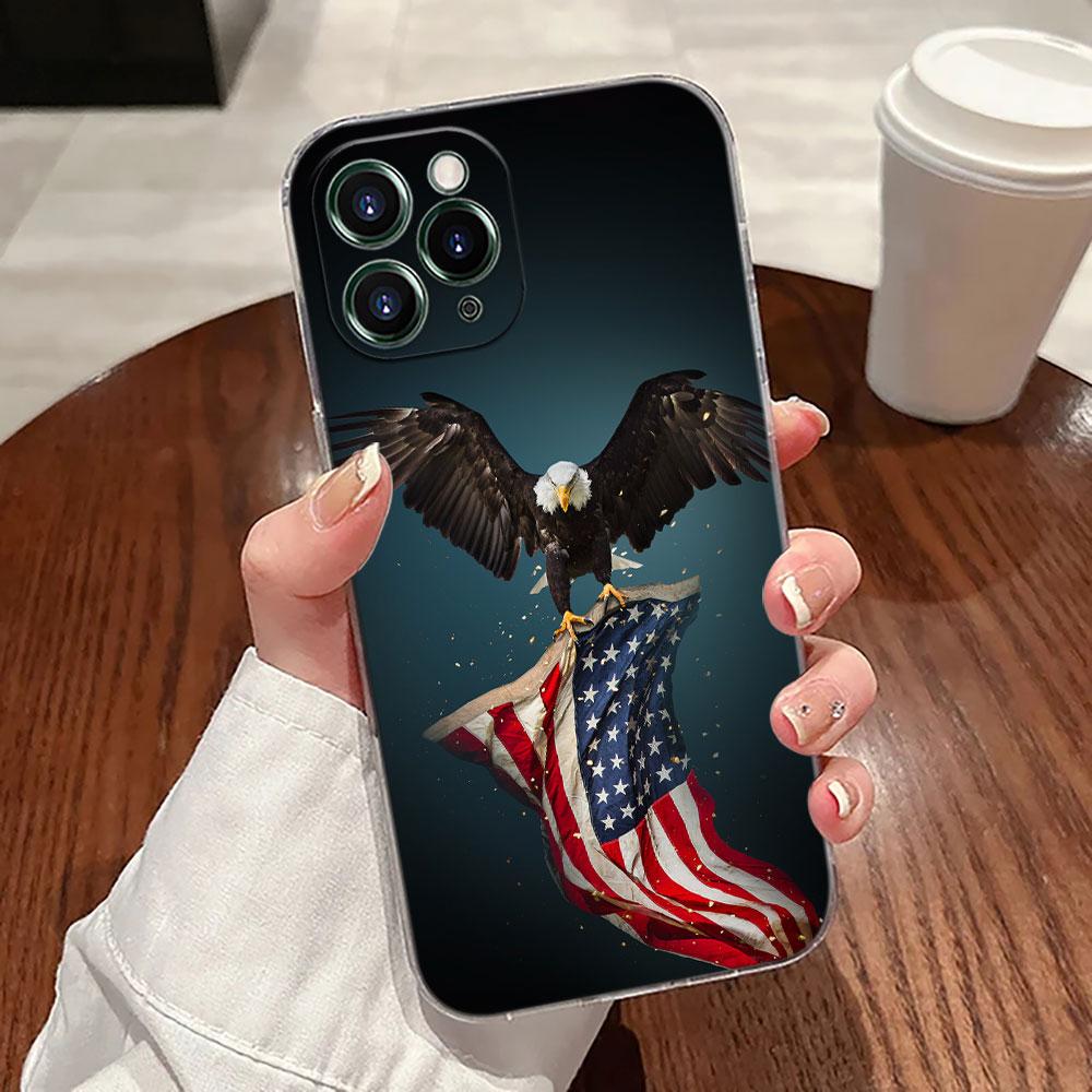American USA Flag Five-pointed Star Case For Apple iPhone 17 16 15 14 13 12 11 Pro Max 16 Plus 16E 17Air 17Pro Phone Cover Funda