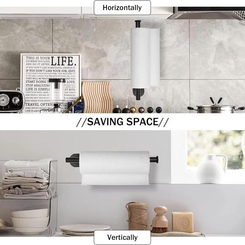 Adhesive toilet paper holder stainless steel wall mount kitchen roll towel rack napkin dispenser absorbent stand tissue hanger