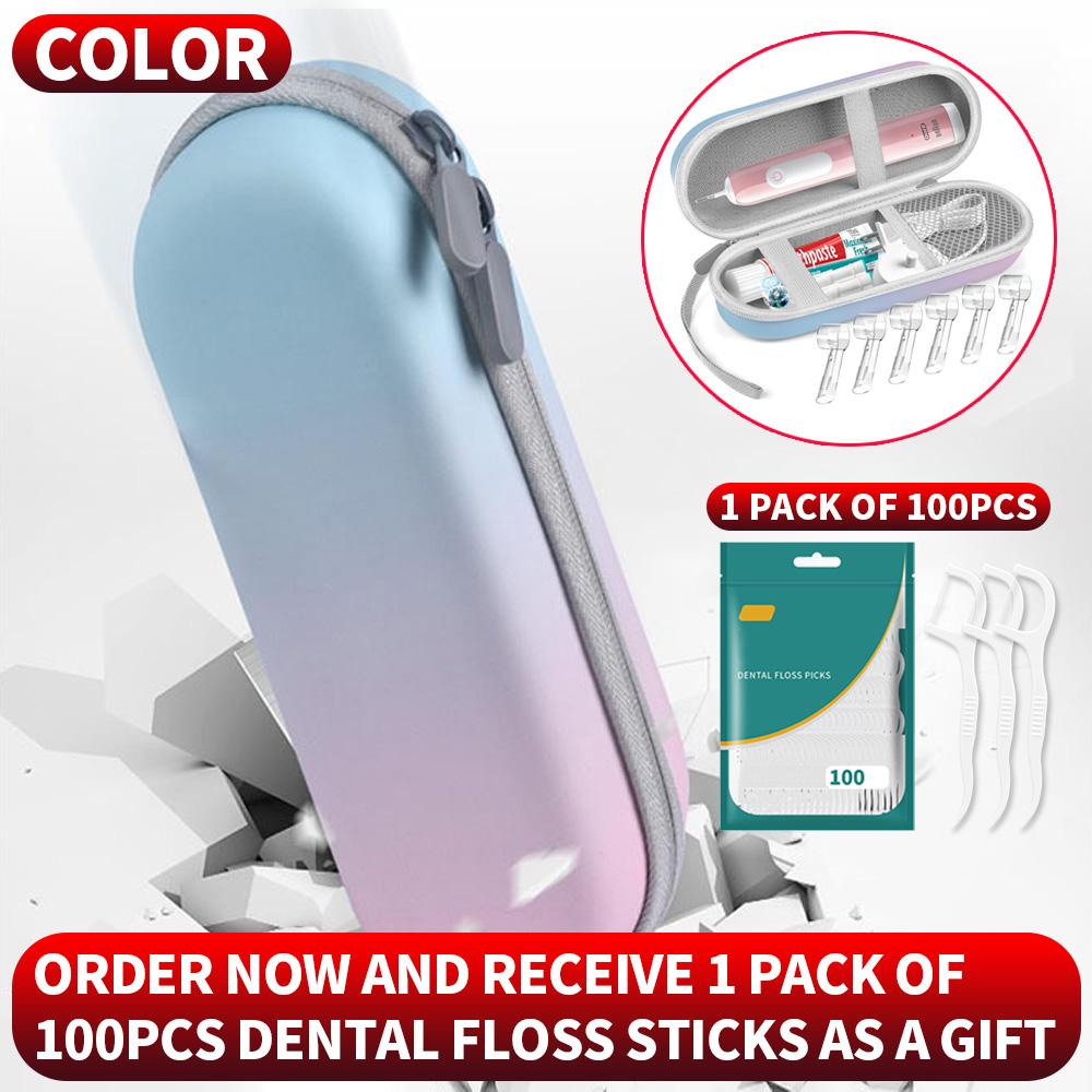 

(Order now and receive 1 pack of 100PCS dental floss sticks) Electric toothbrush storage box, toothbrush travel container, conve