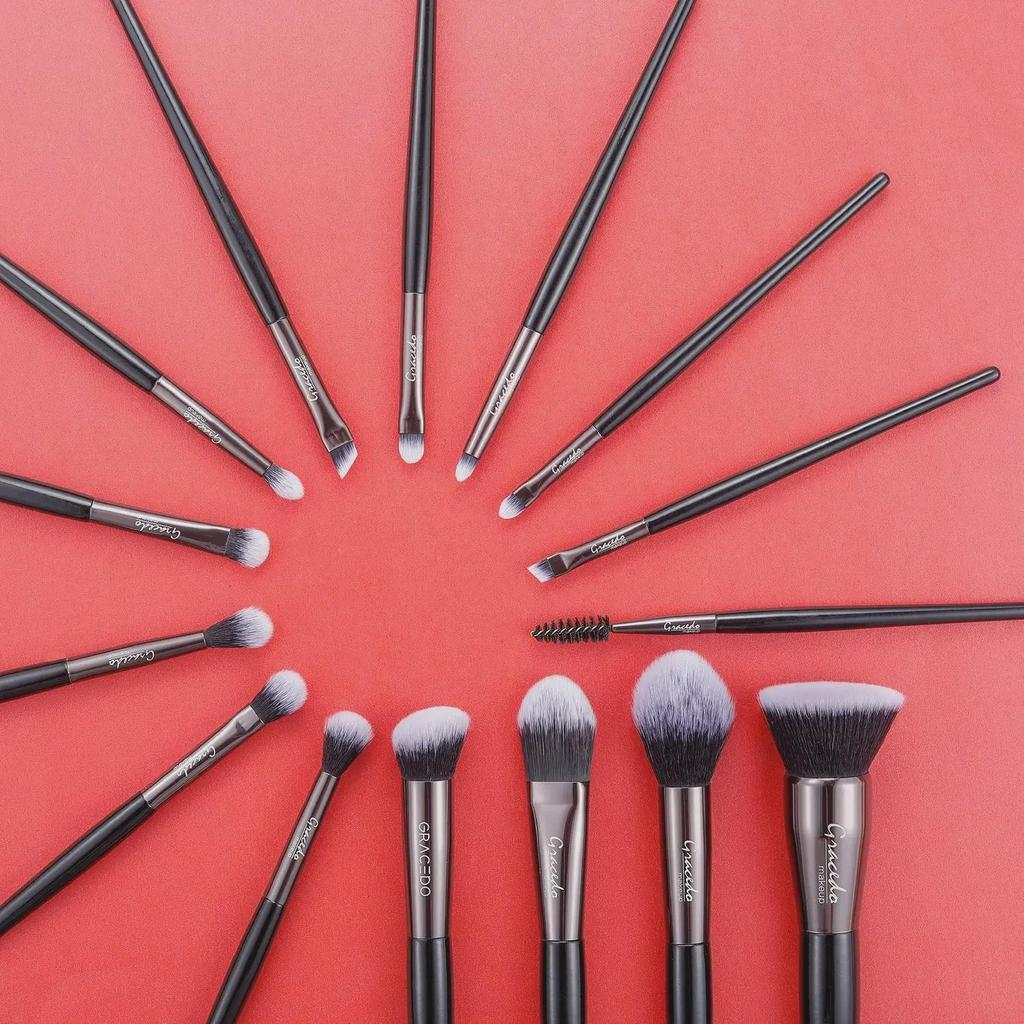 15-teiliges Make-up-Pinselset: Lidschatten-, Rouge-, Foundation- und Beauty-Tool-Kollektion mit Tierhaaren