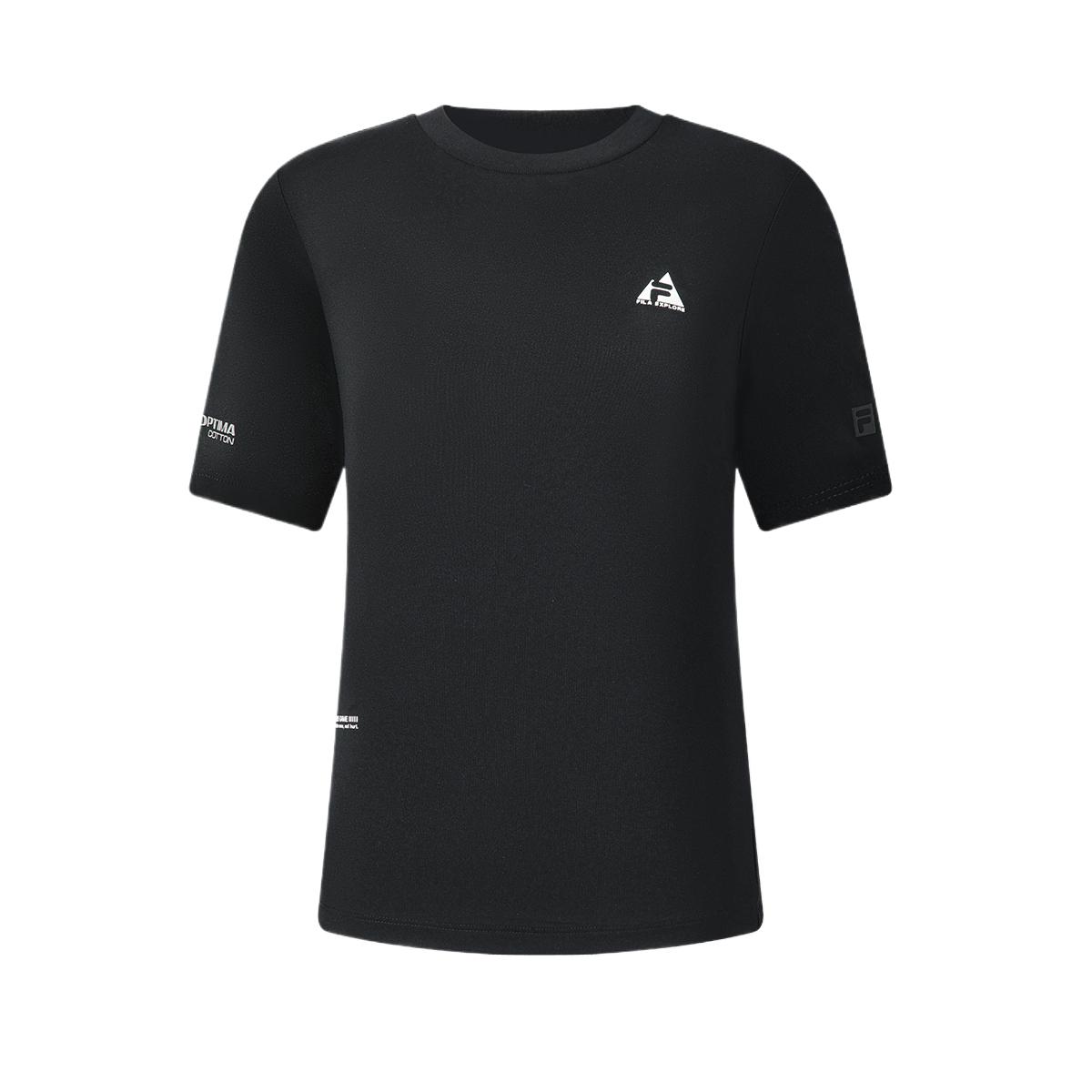 

FILA Explore Solid Fit Pullover T-Shirt Women tops A11W627105F-BK S