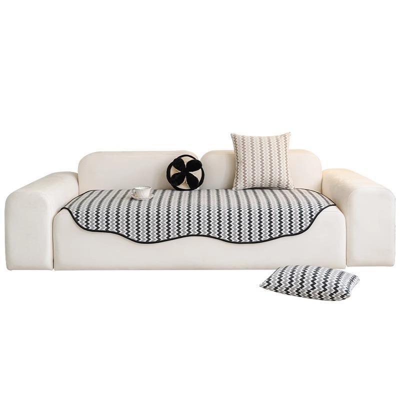 Special-Shaped Chenille Sofa Cushion, High-End Irregular Non-Slip Seat Cushion, All-Season Leather Sofa Cover Seat Cushion