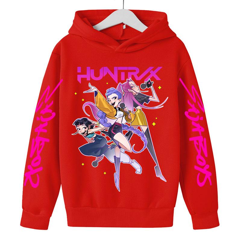 KPop Demon Hunter Rumi Derpy Cartoon Girls Boy Hooded Sweatshirt Warm Children's Wave Fashion Casual Tops Casual Girls Clothing