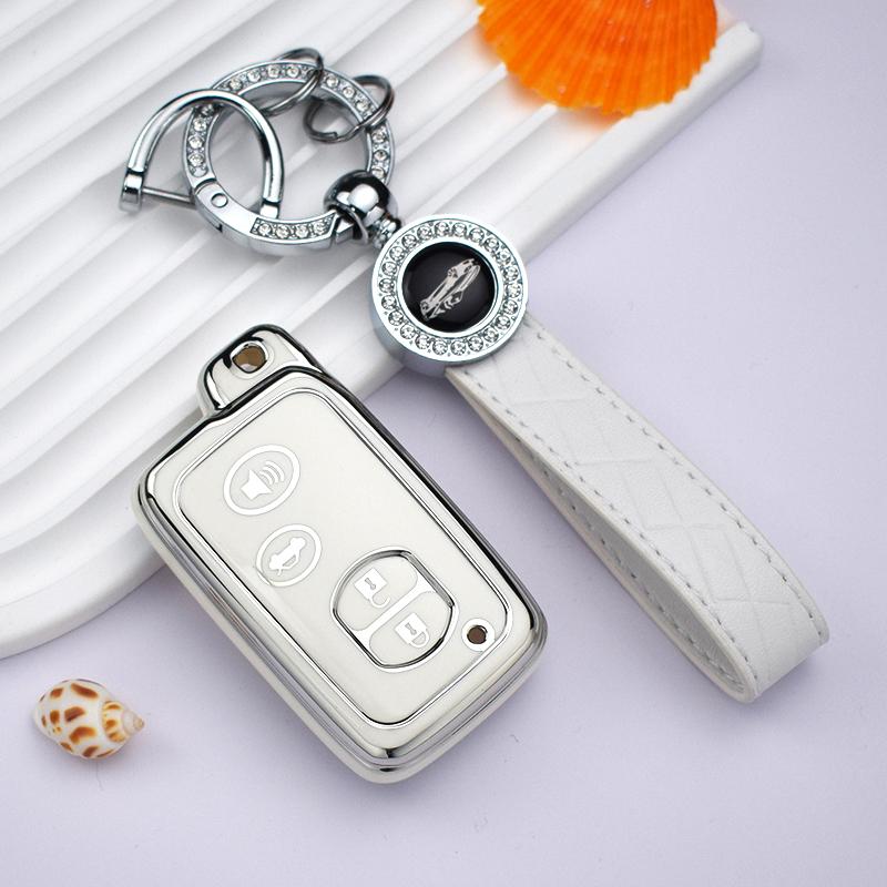 2/3/4 Botton For Toyota Land Cruiser Lc200 Prado 150 Camry Prius Crown Tpu Car Key Case Fob Cover Shell Keychain Accessories