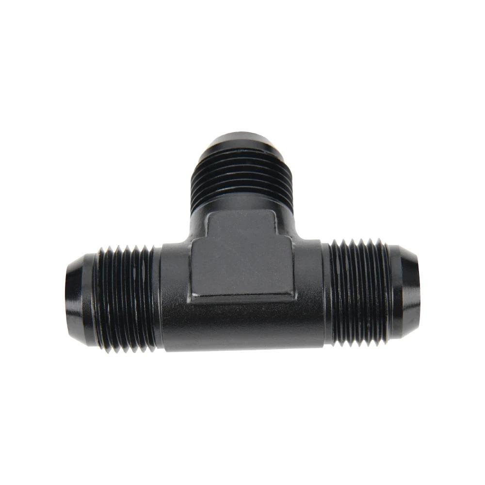 AN4 AN6 AN8 AN12 AN10 Male Flare With Female Tee Adaptor Union Fuel Hose Fitting 3 Ports T Pipe Connector Splitter Aluminum
