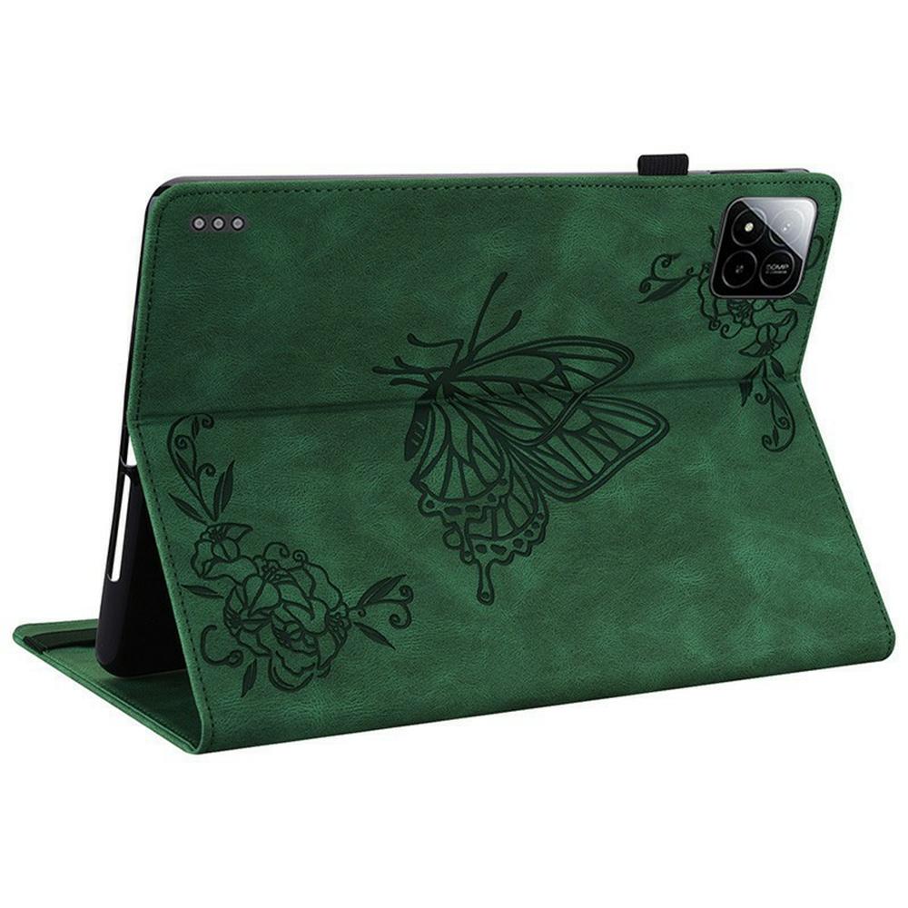 For Xiaomi Poco Pad X1/Pad 8 Pro/Pad 8/Pad 7 Pro/Pad 7 Case Butterfly Flower Imprint PU Leather Tablet Cover with Card Slots