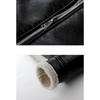 Giacca in Pelle da Uomo Autunno e Inverno Giacca in Pelle Giovanile Velluto Ispessito Revers Casual Giacca in Pelle PU