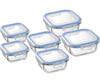 Wahei Freiz Microwave and Oven Safe Glass 300ml X 510ml X and 800ml X Resh Heat-Resistant Containers, 2, 2, 2, ME-7400