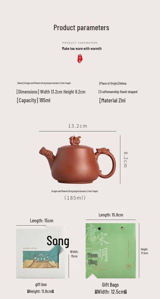Yixing Masterpiece Authentic Zisha Handmade Teapot Kung Fu Tea Set for Personal Use