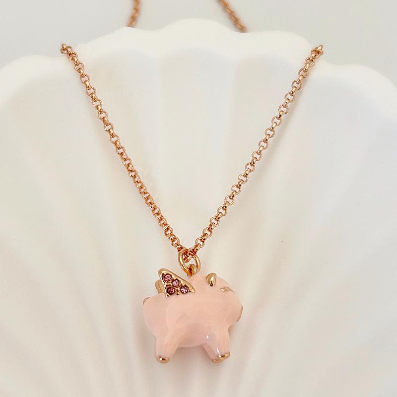 Piglet Necklace Creative Fun Unique Personality Sweater Chain Sweater Chain Light Luxury Fashion Versatile Earrings