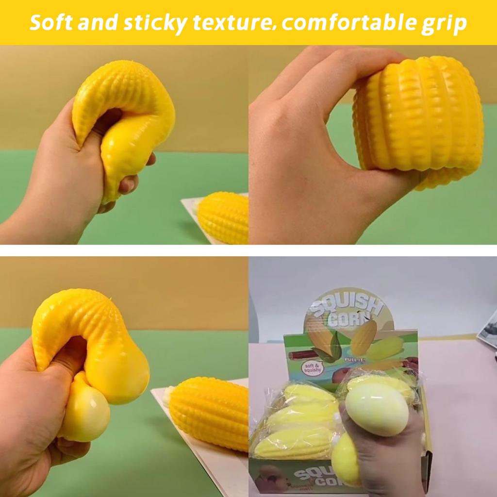 Simulation Food Corn Squeezing Fun Cute Decompression Squeezing Toy Vent Relaxation Feel Super Soft