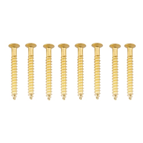 Musiclily 5x45mm Neck Plate Screws, Gold (8 pieces)