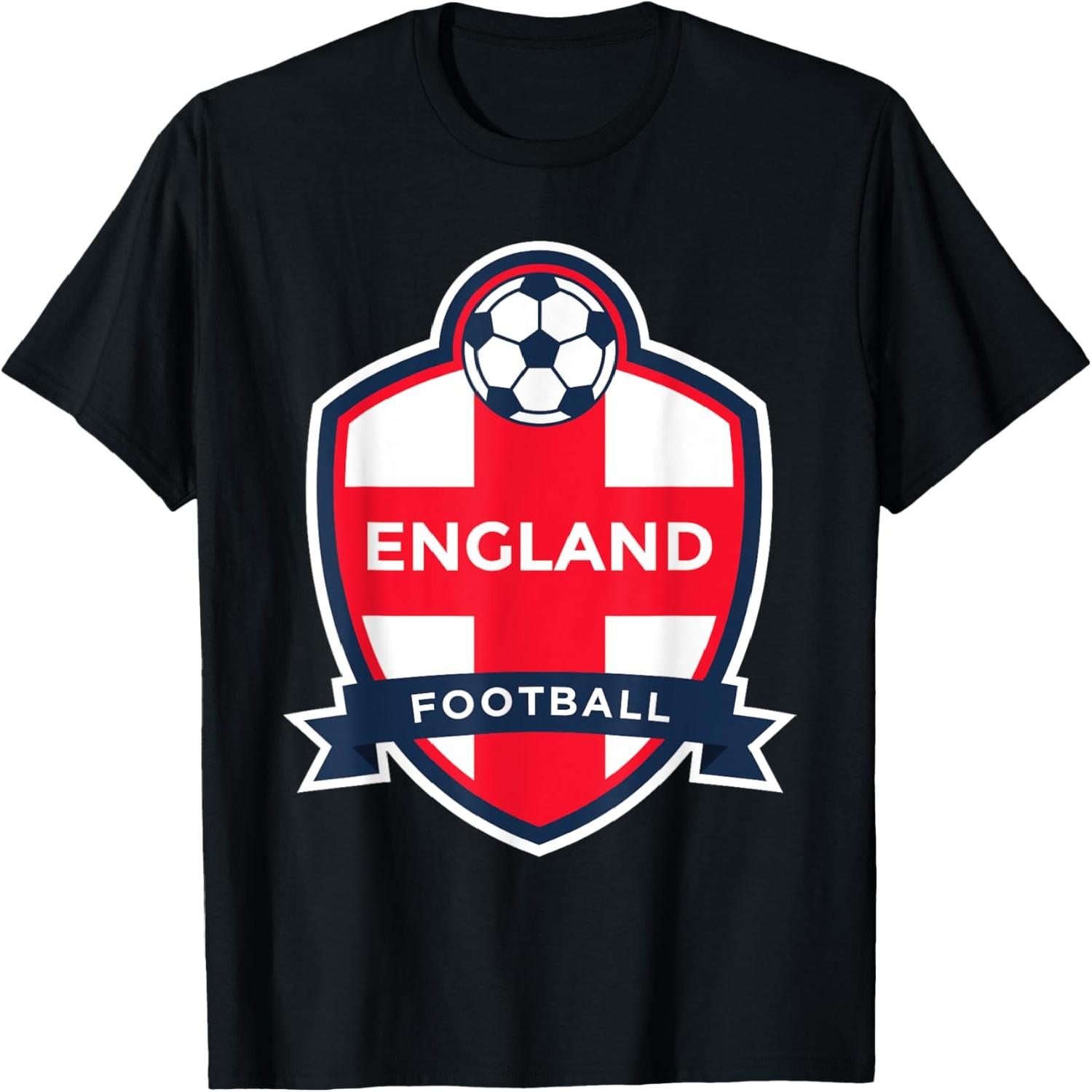 England Flag Retro Football Soccer English Fan Shirt T-Shirt S