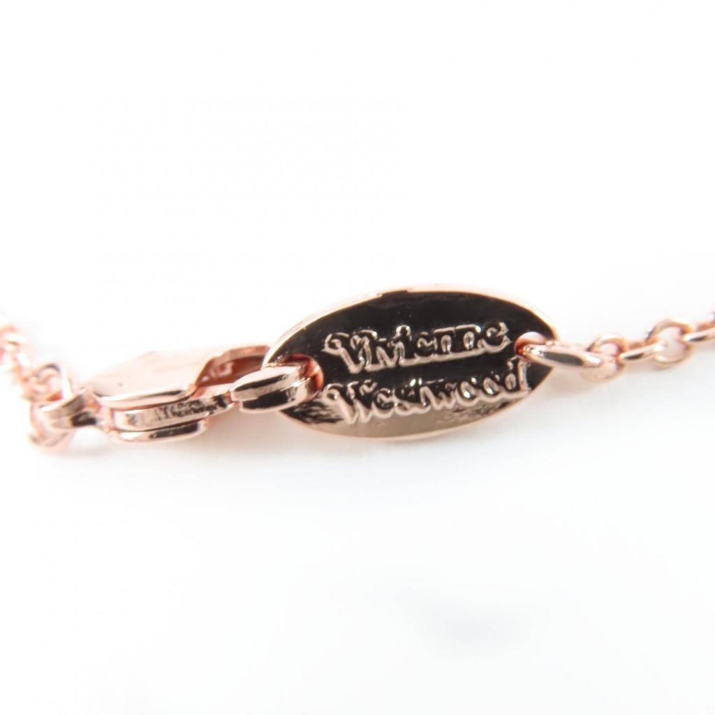 Excellent Vivienne Westwood Orb Necklace Pendant with Rhinestones Rose Pink Used