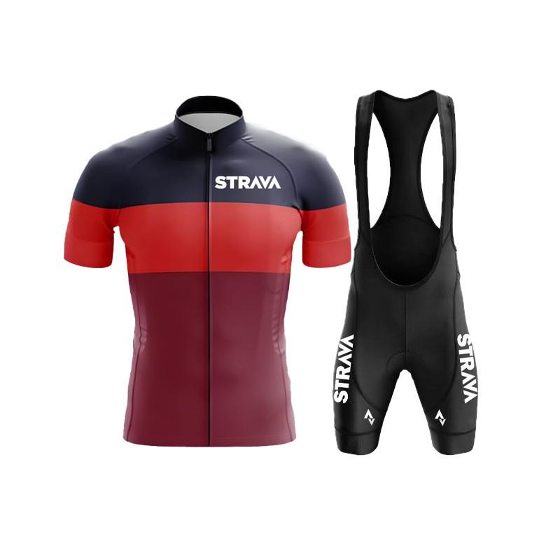 Mens Cycling Jersey Set Breathable Quick-Dry Short Sleeve Bike Sportwear Fit Comfortable
