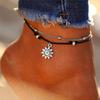 Vintage Multiple Layers Anklets For Women Retro Elephant Sun Pendant Foot Jewelry Barefoot Sandals Ankle Bracelet on the Leg New