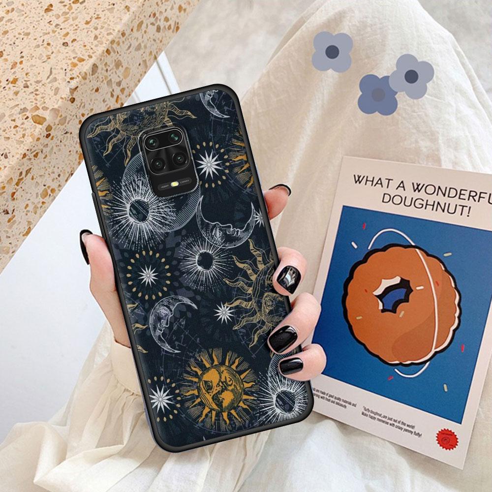 Fall für Xiaomi Redmi Hinweis 9S 9 8 Pro 7 8T 10 9C 9A 7A K40 Weiche Zurück luxus Design Telefon Abdeckung 8A 6A Coque Death Tarot Katze