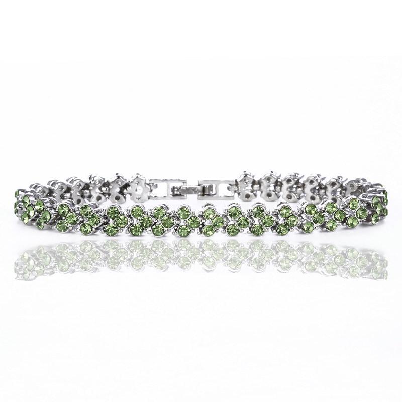 Ka Shi Tong Roman Crystal Zircon Bracelet: Elegant Ladies' Shiny Jewelry, Perfect Christmas Gift