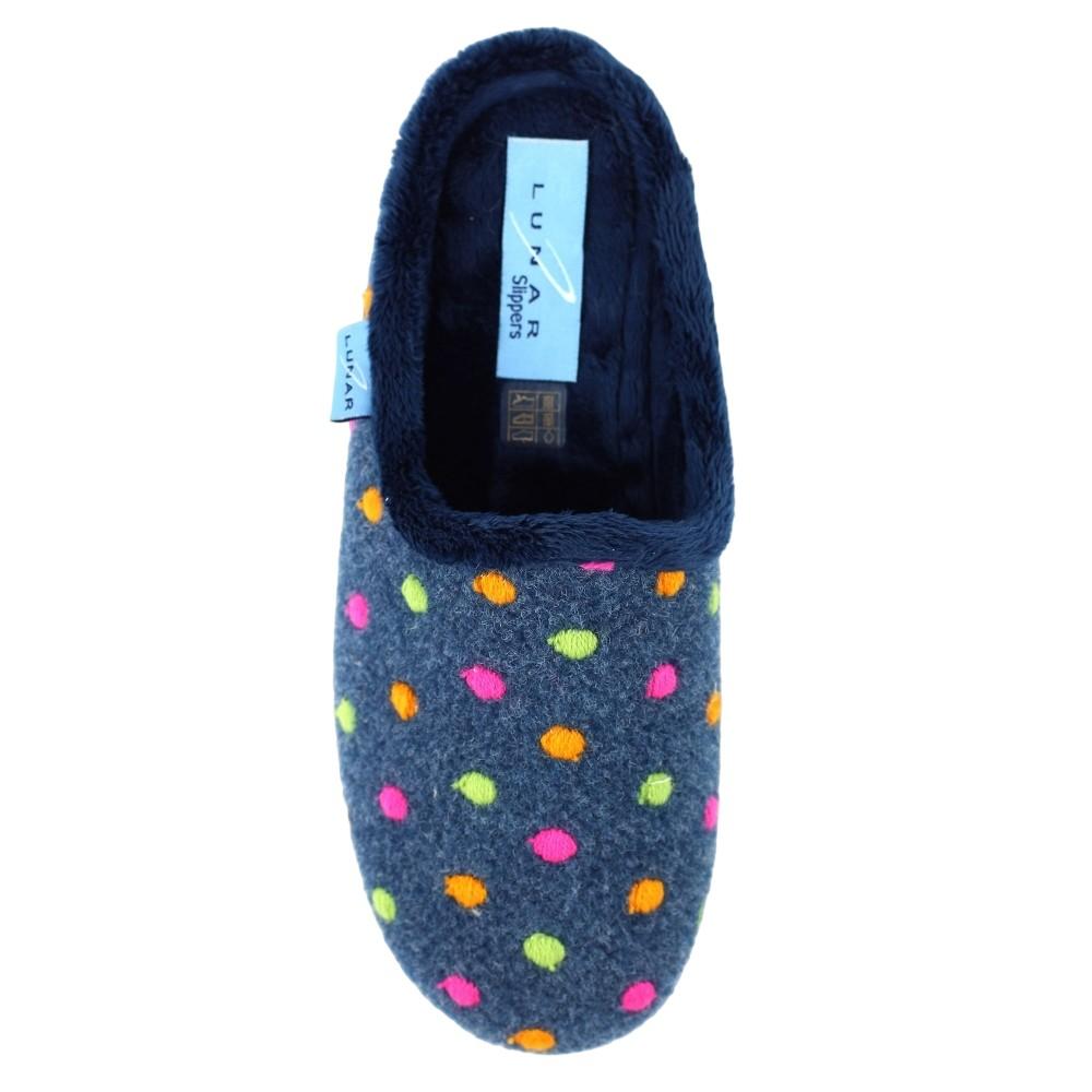 Lunar Womens/Ladies Peanut Mule Slippers
