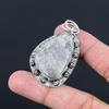 Easter Deal 925 Silver Trillion Fossil Coral Gemstone Bezel Wedding Wife Pendant