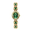 Orologio bracciale smeraldo stile nazionale da donna lusso leggero perla squisito impermeabile moda da donna orologi al quarzo
