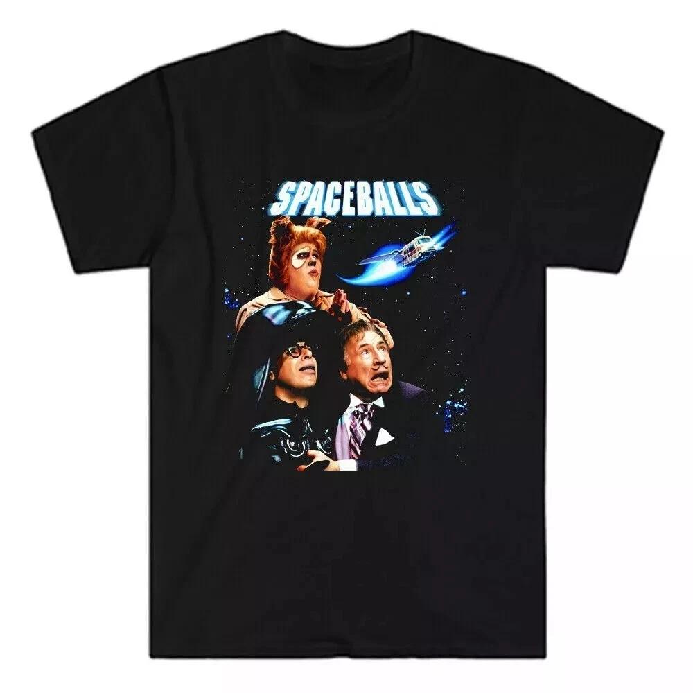 Spaceballs T-shirt Logo Taglia Maglietta Nera Mel Casco da Uomo Brooks Scuro Joh...