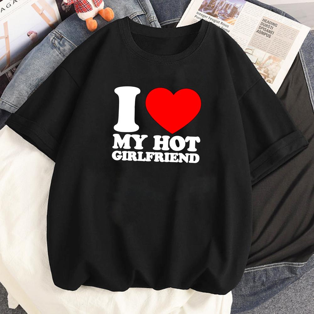 I Love My Girlfriend T Shirt Women Manga Tshirt Female Graphic Japanese Funny Clothing Summer Short Sleeved Harajuku Streetwear