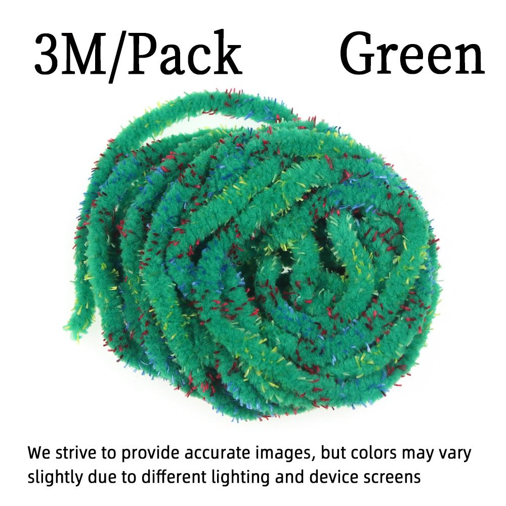 6~7mm 3M/Pack Fly Tying Material Mottled Mop Chenille for Stone Flies Emerging Caddis Nymphs Larvae Woolly Bugger