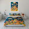 Colorful Trees, Houses, Clouds. Bedding Sets Duvet Cover Sets Duvet Covers Pillowcases(1 * Duvet Cover 2 * Pillowcases Without Duvet Insert)