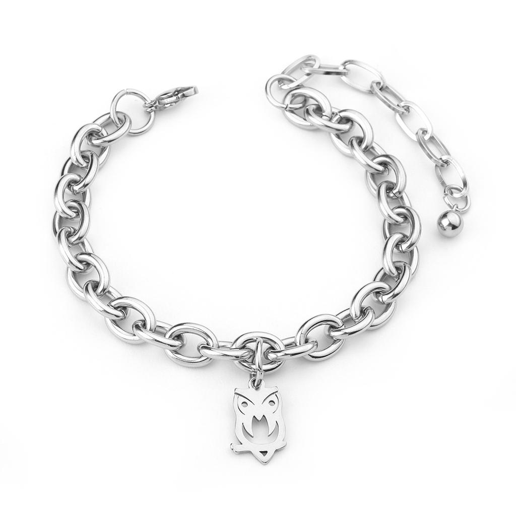 European and American simple personalized bell double-layer titanium steel bracelet spot men and women couple jewelry women's trend fashion jewelry