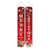 Foldable Christmas Porch Door Banner Polyester Santa Claus Hanging Couplet  Spring Festival