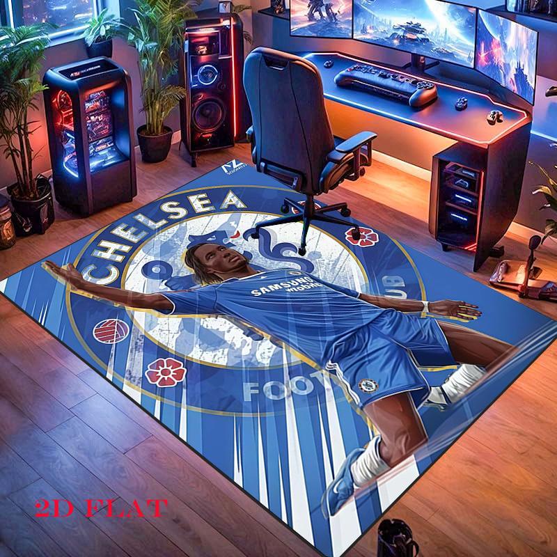 Chelsea FC poster Carpet Rug for Living Room Bedroom Home Sofa Decoration,Kids play Nonslip Floor Mat