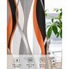 Abstract Lines Gradient Orange Tulle Drapes for Living Room Bedroom Sheer Window Curtains Kitchen Balcony Modern Voile Curtains