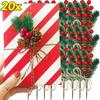 1-20pcs Christmas Pine Branches Simulated Red Berries Pine Needle Xmas Tree DIY Artificial Plants Wreath Ornaments Decoration