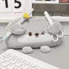 Otter Shape Pen Bag Plush Stationery Bag Portable Pencil Case  School Supplies