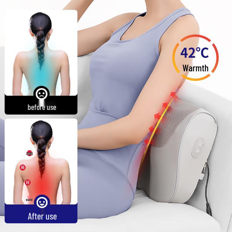 Smart Electric Neck & Waist Massage Pillow CN Plug (adapter Included)